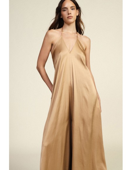 Ruime jumpsuit met V-hals en dunne schouderbandjes Dixie