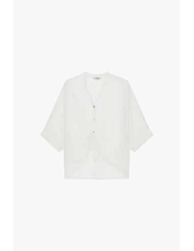 Cropped blouse met knoopdetail aan de voorkant en omgeslagen mouwen van Dixie