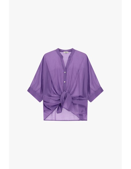 Cropped blouse met knoopdetail aan de voorkant en omgeslagen mouwen van Dixie