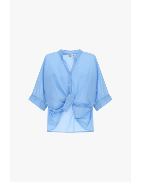 Cropped blouse met knoopdetail aan de voorkant en omgeslagen mouwen van Dixie
