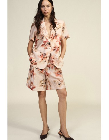 Regular-fit shorts met hoge taille en bloemenprint Dixie