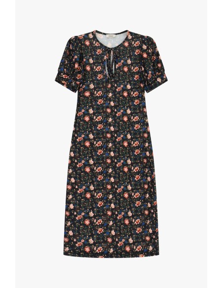 Dixie Midi-jurk met bloemenprint en V-hals