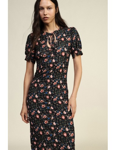 Dixie Midi-jurk met bloemenprint en V-hals