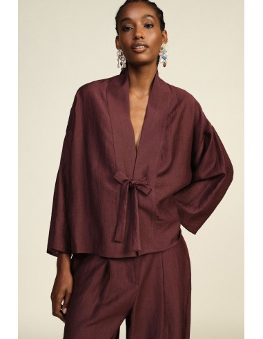 Korte blazer met ruime pasvorm en strikceintuur Dixie