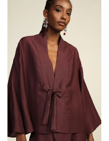 Korte blazer met ruime pasvorm en strikceintuur Dixie