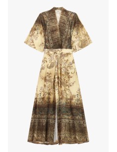 Lange jurk met paisleyprint, riem en ruime pasvorm Dixie 2