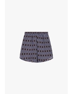 Regular-fit shorts met geometrisch patroon en elastische tailleband van Dixie 2