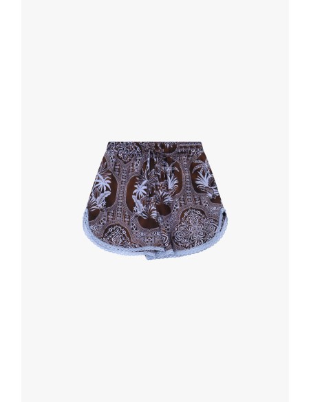 Etnische fantasieshorts met kanten boord Dixie