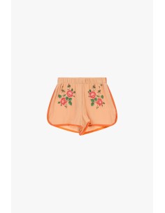 Dixie geborduurde shorts met elastische taille en contrasterende biezen 2