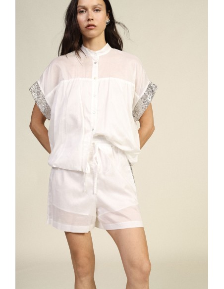 Dixie regular-fit shorts met pailletten aan de zijkanten
