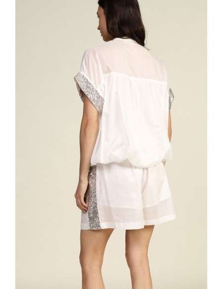 Dixie regular-fit shorts met pailletten aan de zijkanten