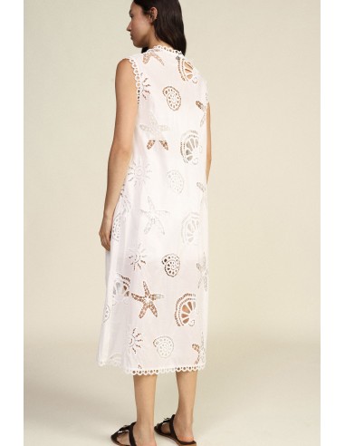 Mouwloze top met decoratieve ajourborduursels Dixie