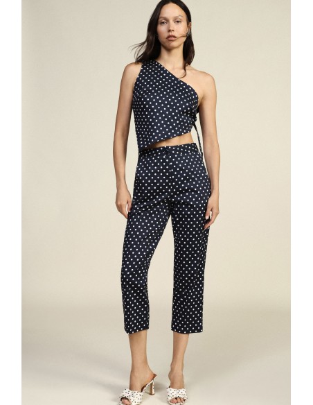 Cropped broek met stippen en normale taille van Dixie