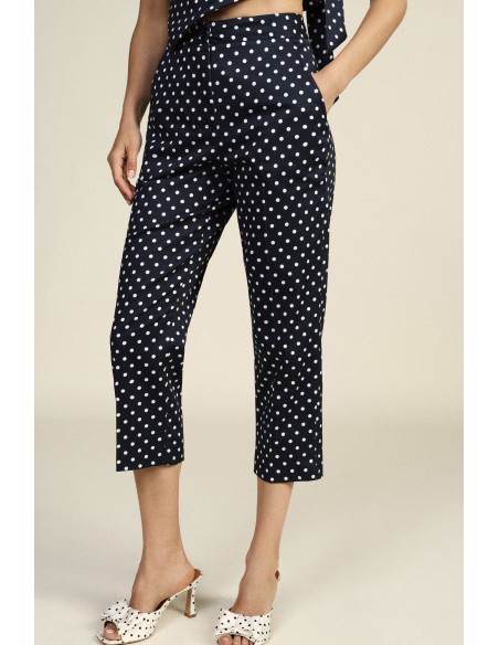 Cropped broek met stippen en normale taille van Dixie