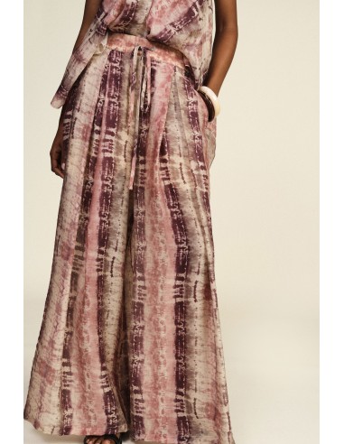 Palazzo-broek met tie-dyeprint en trekkoord van Dixie