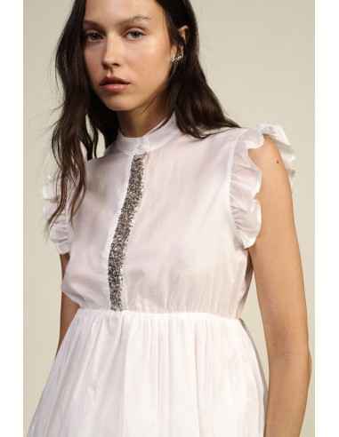 Top met ruches en decoratieve details aan de voorkant Dixie