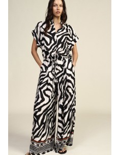 Palazzo-broek met dierenprint en geometrisch patroon van Dixie
