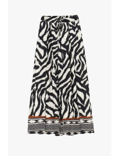 Palazzo-broek met dierenprint en geometrisch patroon van Dixie 2