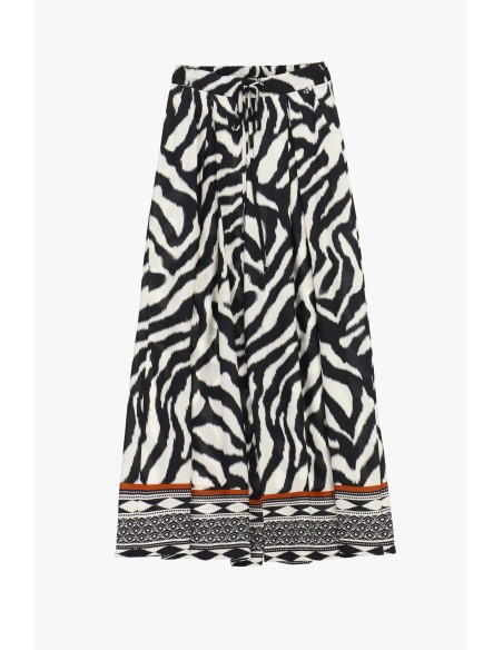 Palazzo-broek met dierenprint en geometrisch patroon van Dixie