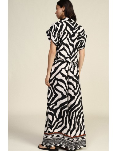 Palazzo-broek met dierenprint en geometrisch patroon van Dixie
