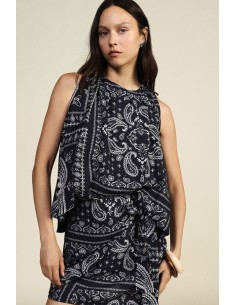 Uitlopende top met paisley-patchworkprint Dixie 2