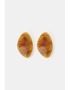Ovale broche met gemarmerd steeneffect Dixie
