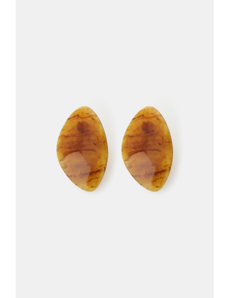 Ovale broche met gemarmerd steeneffect Dixie