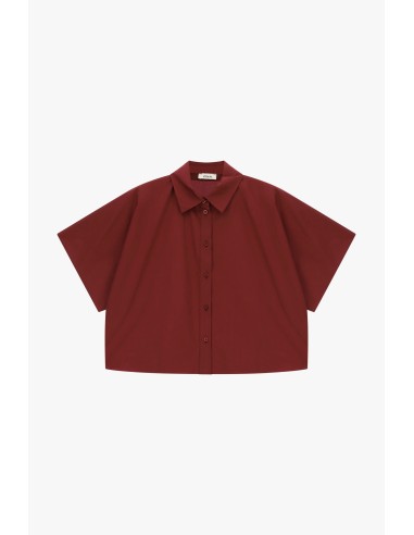 Dixie boxy cropped overhemd met korte mouwen