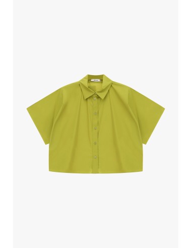 Dixie boxy cropped overhemd met korte mouwen