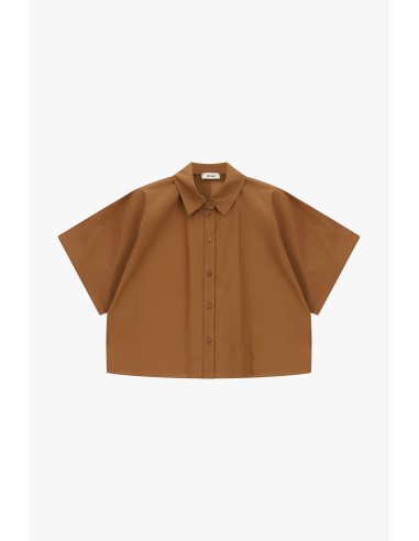 Dixie boxy cropped overhemd met korte mouwen