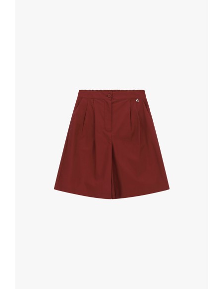 Dixie short met hoge taille, plooien en zijzakken