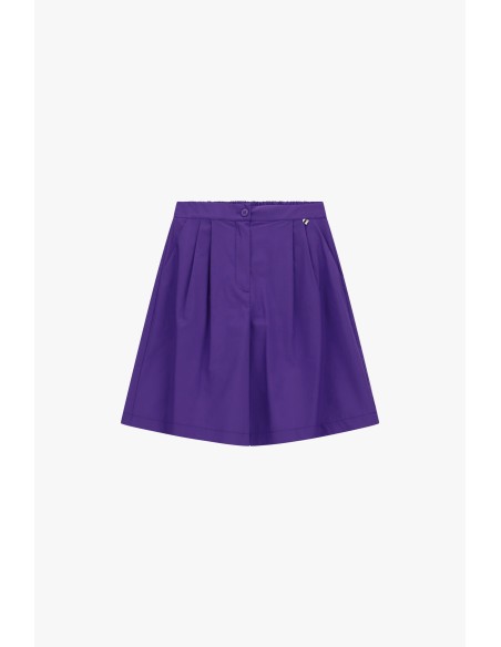 Dixie short met hoge taille, plooien en zijzakken