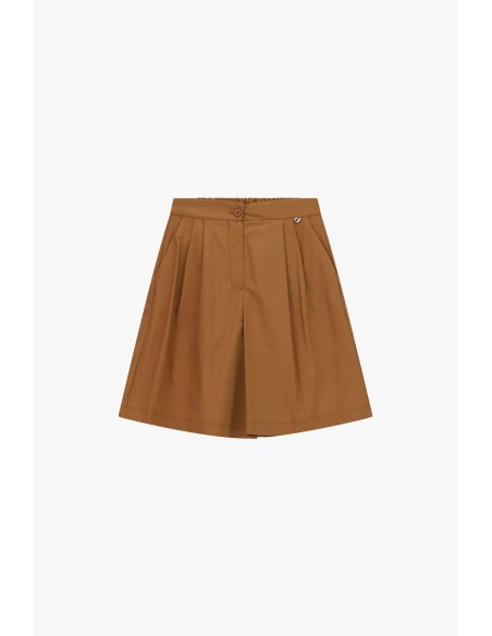 Dixie short met hoge taille, plooien en zijzakken