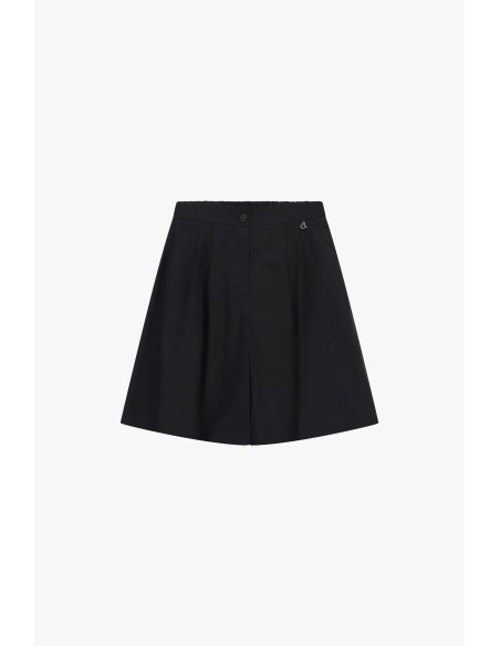 Dixie short met hoge taille, plooien en zijzakken