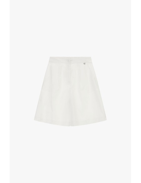 Dixie short met hoge taille, plooien en zijzakken