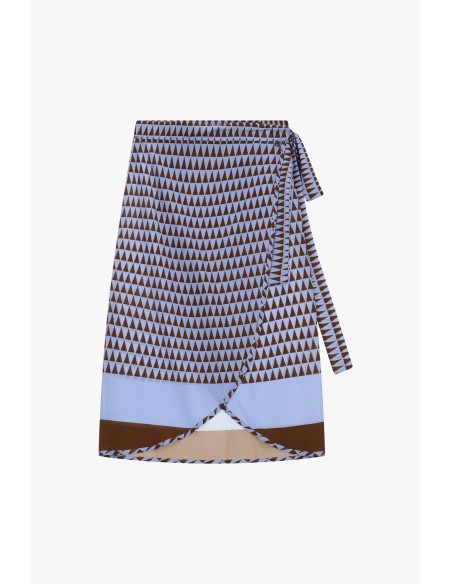 Dixie Midi-Wikkelrok met Geometrisch Patroon
