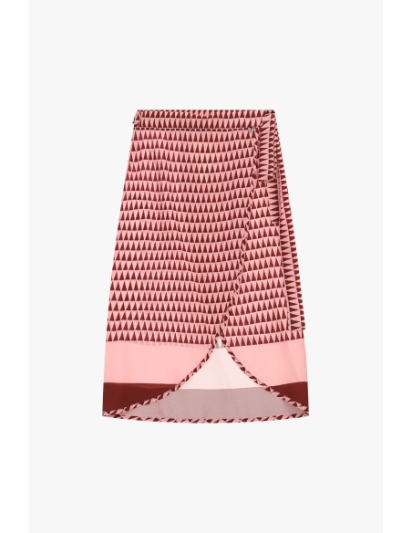 Dixie Midi-Wikkelrok met Geometrisch Patroon