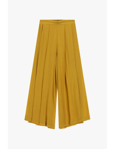 Palazzo-broek met plooien aan de voorkant en hoge taille Dixie