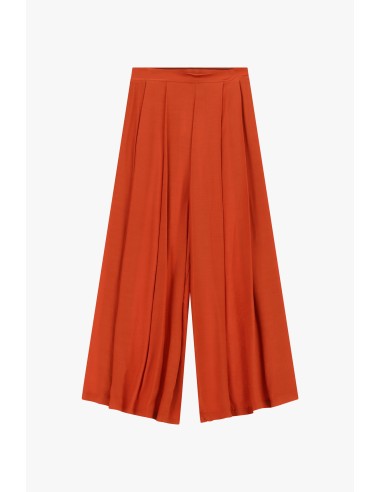 Palazzo-broek met plooien aan de voorkant en hoge taille Dixie