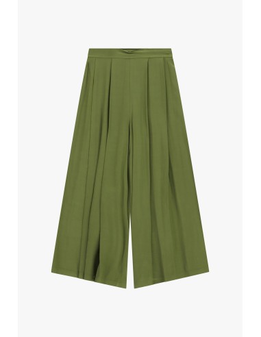 Palazzo-broek met plooien aan de voorkant en hoge taille Dixie