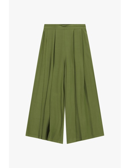 Palazzo-broek met plooien aan de voorkant en hoge taille Dixie