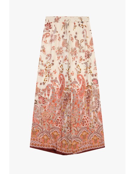 Dixie Palazzo-broek met paisleyprint en elastische taille
