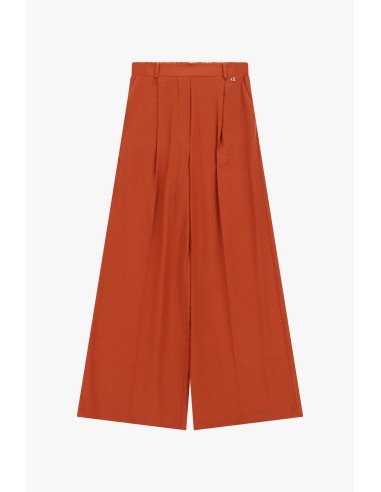 Palazzobroek met plooien en elastische taille van Dixie