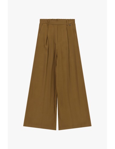 Palazzobroek met plooien en elastische taille van Dixie