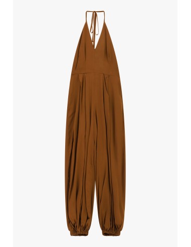 Wijde jumpsuit met halterhals en elastische zoom Dixie