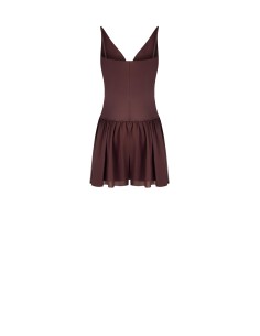 Korte jumpsuit van jersey met ballonrok van georgette Rinascimento 2