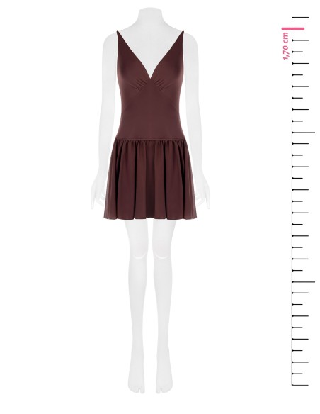 Korte jumpsuit van jersey met ballonrok van georgette Rinascimento