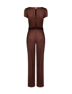 Rinascimento Palazzo-jumpsuit van satijn met dubbele taillekoordsluiting 2