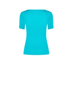 Nauwsluitende viscose top met knoopdetail en druppelvormige cut-out van Rinascimento 2