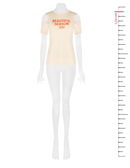 Regular T-shirt van katoen met cut-out op de schouders Rinascimento